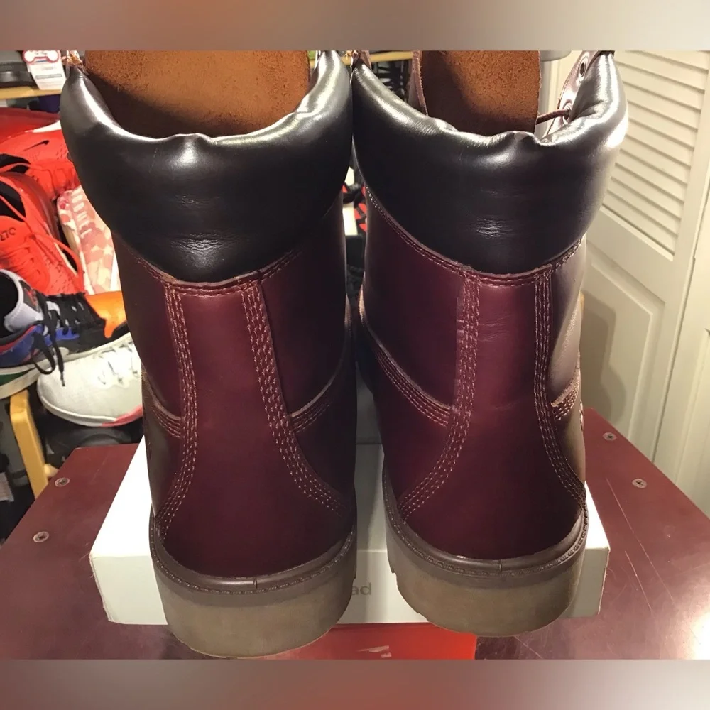 Timberland Heritage 6 Inch Sz 13M Men's Merlot Color Leather TB 0A22W9 - Picture 4 of 16